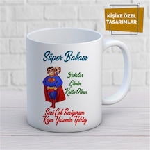 Kişiye Özel İsim Yazılabilir Süper Babam Babalar Günün Kutlu Olsun Kupa Bardak Çok Renkli