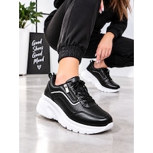 Moon Cloud Platform Topuk-hafif Taban Fermuar Detaylı Şık Spor Ayakkabı-sneaker Zyn292 4361 Sıyah