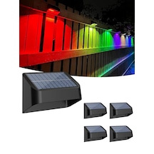 Greentech Güneş Enerjili 8 Renk Geçişli Duvar Aydınlatma (4 Adet) / GT-SL16