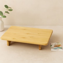 Bambu Ahşap Dikdörtgen Sunum Panosu 32.5x21.5 Cm Ayaklı 5 Cm Renkli