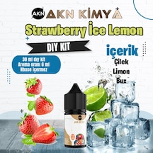 Strawberry Ice Lemon Dıy Kit Çilek Limon Buz Gıda Aroması %20 Oranda Aroma İçerir Hazır Değildir 30 Ml