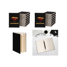Supergirl And Man Sevgili Çift Kanvas Defter Siyah