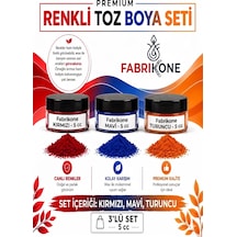 3'lü Set Premium Parafin Soya Wax Toz Mum Boyası Hobi Seti - 5 Cc Kırmızı, Mavi, Turuncu Bkfab3kmt5g Karışık