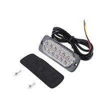 Pazly 4 Adet 12'li Strobe Led Amber Tehlike İkaz Beacon Acil Yanıp Sönen K15239
