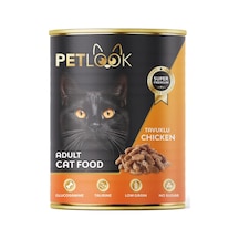 Konserve Kedi Maması Yetişkin Tavuk Etli, Kıyılmış Etli, Pate 400 Gr Yaş Mama Düşük Tahıllı