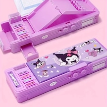 Tianchishop Mor Kulomi Sanrio Kuromi Melody Kilitli Kalem Kutusu Şifreli Çekmeceli Okul Ofis Mor Kulomi
