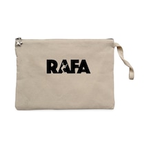 Rafael Nadal Text Krem Clutch Astarlı Cüzdan / El Çantası Krem