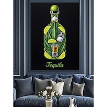 Ahşap Tablo Tequila İçeceği Kaktüs Yeşil Dekoratif Tablolar