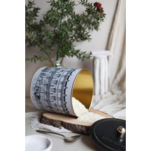 City Desenli Erzak Saklama Kabı - Metal Saklama Kabı 17,5 Cm X 18 Cm City Bonjour