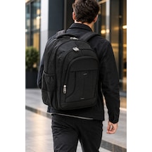 Bags Prime Siyah Çok Bölmeli Geniş Hacimli Okul Seyahat Ve Günlük Sırt Çantası - Siyah