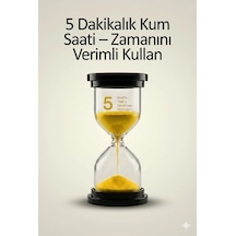 5 Dakikalık Kum Saati Zamanlayıcı Sarı Dekoratif Masa Saati 4 Renk Seçeneği Çok Renkli