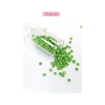 Dökme Cam Kum Boncuk Büyük Boy 6/0 4 Mm - 20 Gram - Yeşil - Bnc072