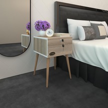 Kenzlife Komodin Çıntay Crd 57 39 39 Çekmeceli Kilitli Ahşap Ayaklı Komidin Cordoba