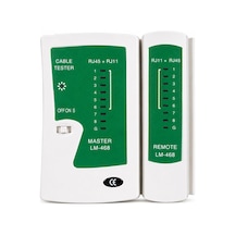 Primex Px-8070 Rj45 Rj11 Kablo Test Cihazı, Cat5 Cat6 Cat7 Cat8 Lan Ethernet Kablo Tester, Adsl Telefon Ve İnternet Kablosu Kontrol Cihazı, Led Göstergeli Network Kablo Test Aleti, 9v Pil İle Çalışır