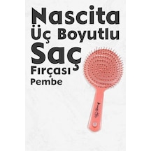 Üç Boyutlu Oval Saç Fırçası Pembe