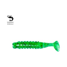 Silikon Kurt Yem - 1,5g 45mm - Fishack - 10 Adet - Yeşil - Karides Aromalı