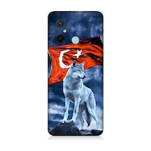 Xiaomi Redmi 12c Uyumlu Kurt Göktürk Ve Bayrak Desenli Silikon Kılıf