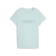 Puma Graphıcs Runnıng Slogan Tee Kadın Tişört Mavi