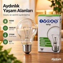 Tr 2 Adet 100w E27 Duy 1800lm Akkor Işıklı Halojen Ampul-sarı Işık 2700k Ampul