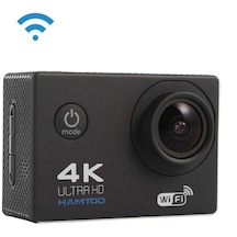 Hamtod H9a Hd 4k Wifi Spor Kamerası Su Geçirmez Kasaya Sahip, Generalplus 4247, 2.0 İnç Lcd Ekran, 120 Derece Geniş Açılı Lens Siyah
