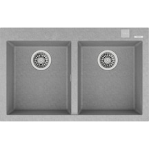 Teka Forsquare 790 Tg Çift Hazneli Tegranite+ Eviye - Stone Grey - 115260015