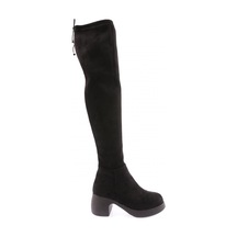Dgn 2100 Kadin Strech Knee High Topuklu Çizme 2100-2131-R1680 Siyah