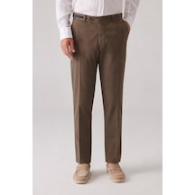 Erkek Haki Yeşil Regular Fit Pamuk-likra Kanvas Pantolon