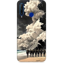 Huawei Honor 20 Lite Uyumlu Askerler Ve Duman Desenli Silikon Kılıf