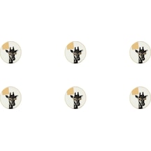 Porland Wild Life Giraffe Bardak Altlığı 10 CM 6'lı 04Alm006620 Çok Renkli