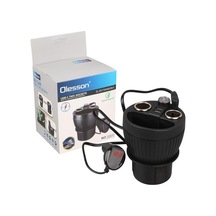 Olesson 1640 12-24v Çift Usb Girişli 120w 80cm Kablolu Dijital Voltaj Ekranlı 2'li Araç Çakmak Çoklayıcı