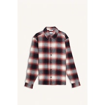 Defacto Yılbaşı Temalı Regular Fıt Polo Yaka Oduncu Uzun Kollu Gömlek F3169ax25wnbr490 Bordo-br490