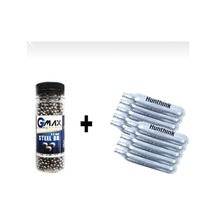4.5 Mm 1500 Lü Çelik Bilye + Huntink Co2 Tüp 10 Adet