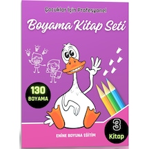 Çocuklar İçin Profesyonel Boyama Kitap Seti 3 Kitap