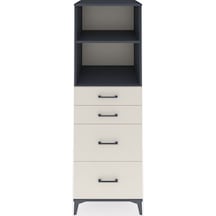 Kronos Dolap 2 Raflı 4 Çekmeceli 60x59x182 Antrasit-aytaşı Antrasit