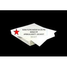 Kaba Filtre Kağıdı 50 Gr/m2 40x40 Cm Ambalaj Adeti : 250 Adet/pk