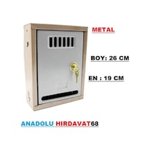 Boyalı Metal Posta Kutusu Kahverengi