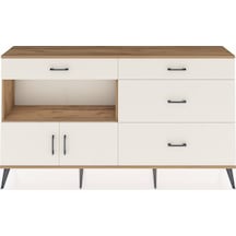 Arges Konsol Tek Raflı 4 Çekmeceli 2 Kapaklı 176x30x99 Çam-aytaşı Aytası/aytası - Atlas Çam
