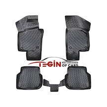Volkswagen Jetta 2010-2019 Geometrik Desenli 3d Havuzlu Oto Paspas Siyah