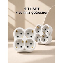 Zenvia Kablosuz Priz Çoklayıcı 4 Lü Duvar Tipi Kompakt Priz Çoğaltıcı 2 Li Set Znv2026 Belirtilmemiş