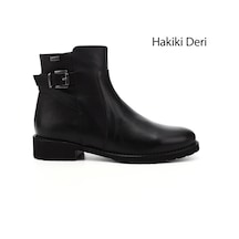 Gönderi(R) Gönderi R Kadın Siyah Fermuarlı Kauçuk Taban Hakiki Deri Bot Dkzb61346460 Siyah