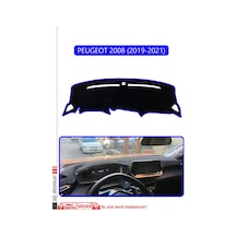 Peugeot 2008 2019-2021 Torpido Koruma Halısı Mavi Kenar