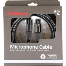 Kirlin Cable MWB-220BEG 3 MT BK Premium Plus Mikrofon Kablosu