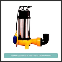 Attlas V2200d-f Döküm Göv. Atık Su Pomp. 3.5 Hp -bıçaklı
