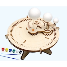 ECE 3 Küre Güneş Dünya Ay Modeli Öğrenci Modeli Boya Seti İle Demonte