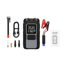 Kablosuz Lastik Şişirme Kompresörü Ve Akü Takviye Cihazı 800a, 8000mah Powerbank, Dijital Ekranlı Hava Pompası, Araç Motosiklet Bisiklet Ve Top Şişirme İçin, Type-c Şarjlı, Led Aydınlatmalı