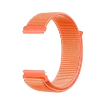 Caseonn Amazfit Active Kordon Hasır Kumaş Nylon Kayış Turuncu