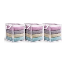 Adet Mini Şeffaf Hurç Havlu Giysi Iç Çamaşırı Düzenleyici Saklama Çantası 25x25cm Çok Renkli