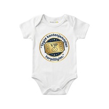 Babylimon Teyze Kontenjanından Torpilliyim Baskılı Bebek Zıbını, Beyaz, Kısa Kollu Kırık Beyaz - 807107703 Kırık Beyaz