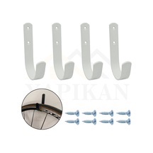 Beyaz Çelik Duvar Askısı Büyük Boy - Bisiklet Askı Aparatı - Banyo Havlu Bornoz Askısı