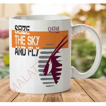 Fly Qatar İki Tarafı Baskılı Kupa Bardak.jpg